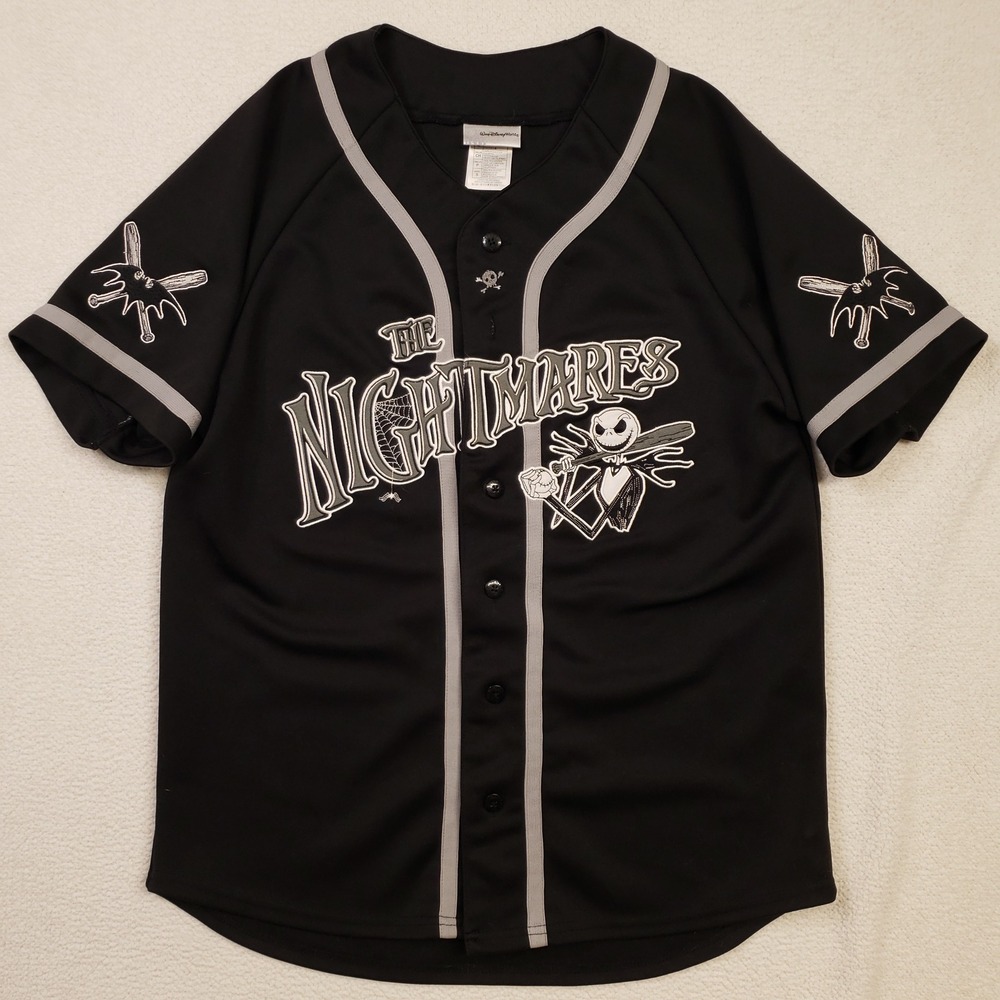 Nightmare Before Christmas Baseball Jersey Mens Small Black Walt Disney World